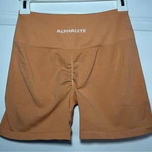 Light orange Alphalete Amplify shorts